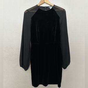 Sexy Black Velvet Bodycon Dress